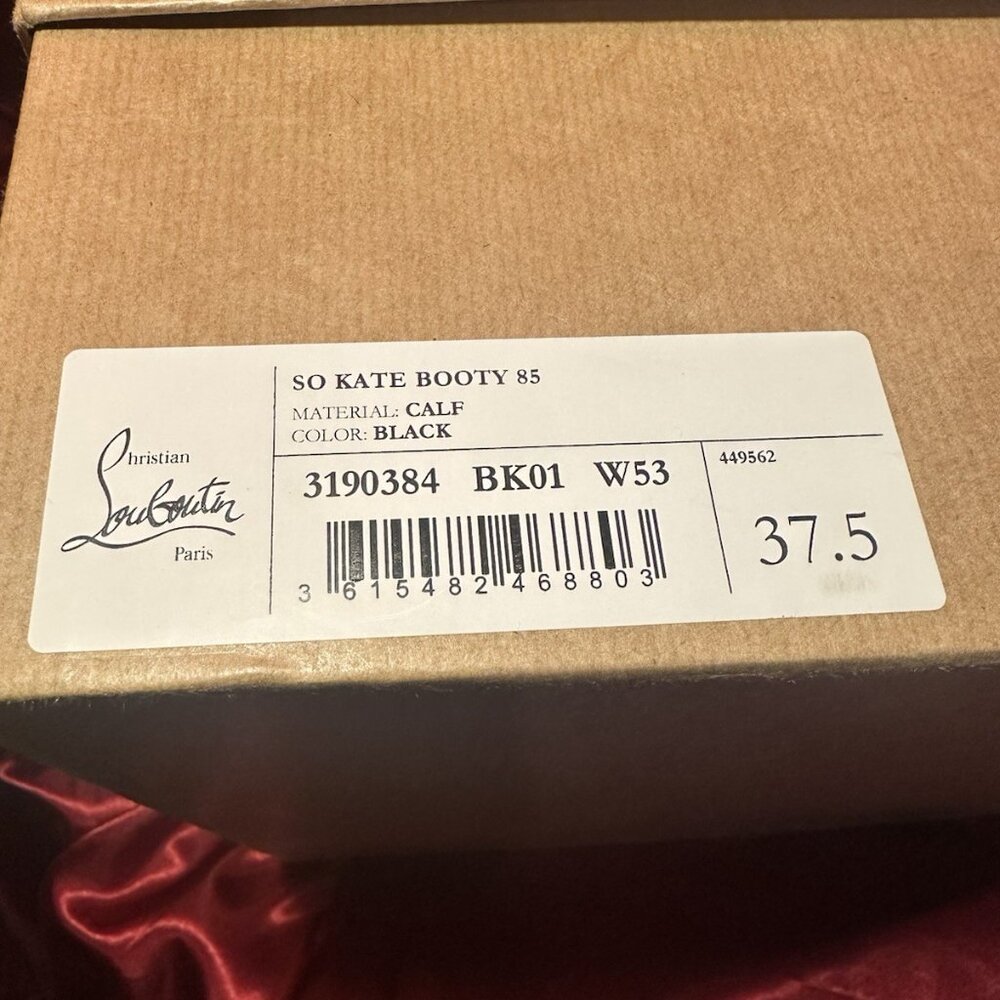 Christian Louboutin So Kate Booty 85 Size 37.5 Black - Picture 14 of 14